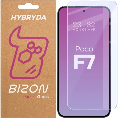 Elastyczne szkło hybrydowe Bizon Glass Mule do Xiaomi POCO F7