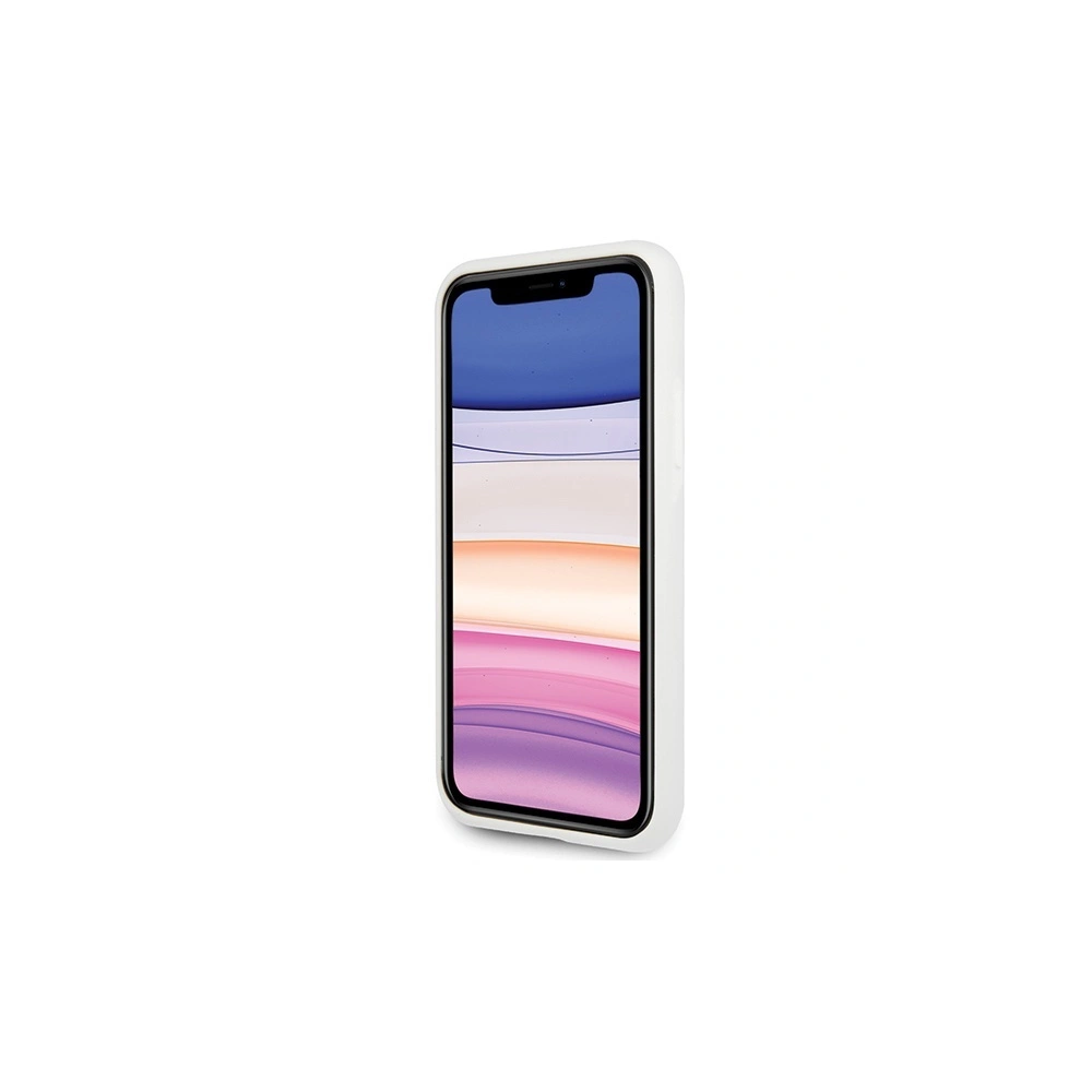 Hurtownia GSM - Etui Karl Lagerfeld KLHCN61SLFKWH Apple iPhone 11 Hardcase weiß/white Silicone Iconic - KLD300WHT - {ean13} - Hurt