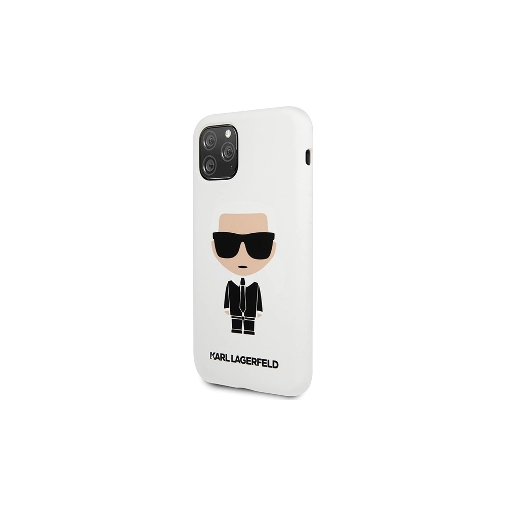 Hurtownia GSM - Etui Karl Lagerfeld KLHCN65SLFKWH Apple iPhone 11 Pro Max hardcase bílý/white Silicone Iconic - KLD301WHT - {ean13} - Hurt