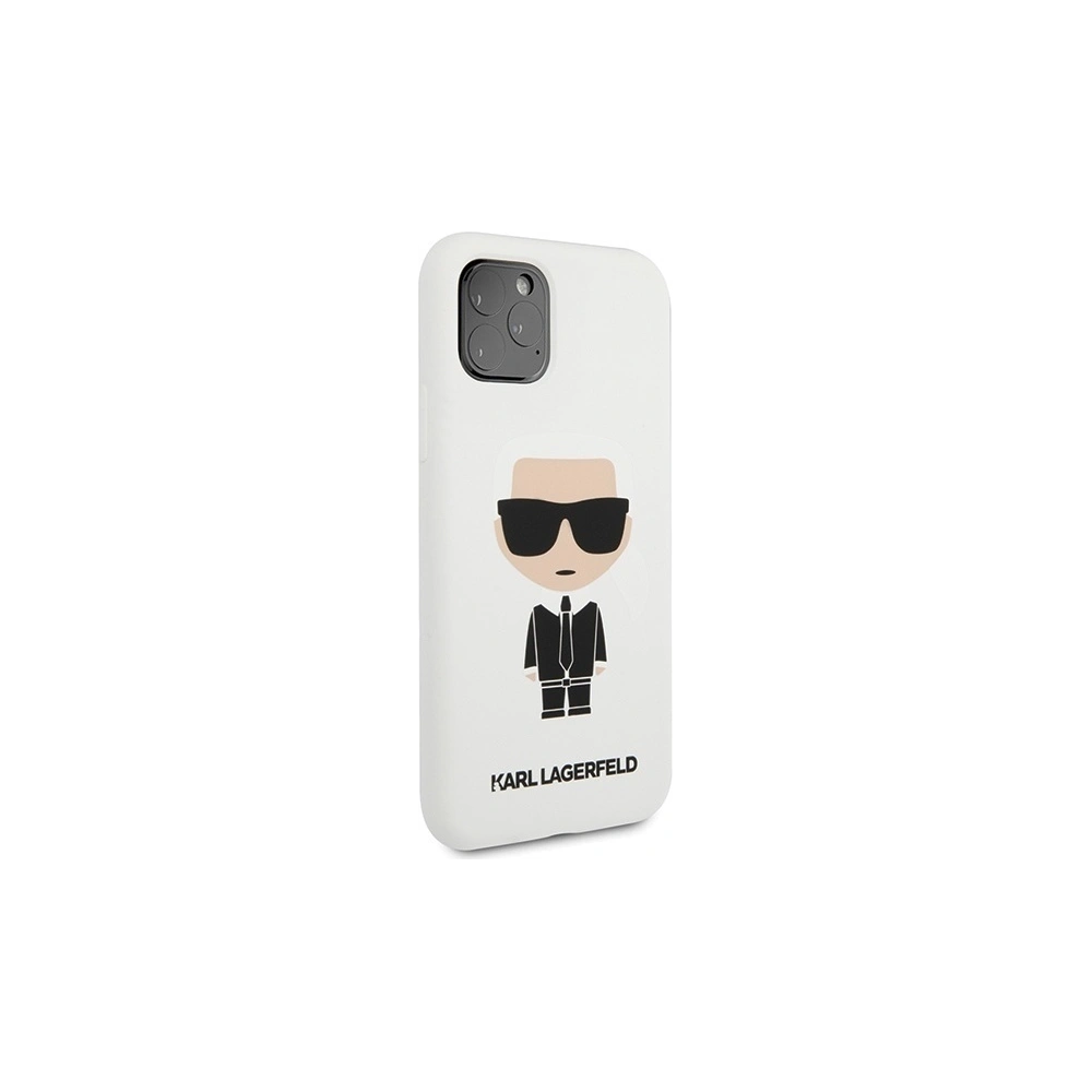 Hurtownia GSM - Etui Karl Lagerfeld KLHCN65SLFKWH Apple iPhone 11 Pro Max hardcase bílý/white Silicone Iconic - KLD301WHT - {ean13} - Hurt