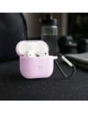 Silikonowe etui z karabińczykiem Bizon Case Headphone Silicone do Apple AirPods 3 lawendowe