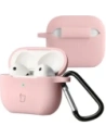 Silikonowe etui z karabińczykiem Bizon Case Headphone Silicone do Apple AirPods 3 jasnoróżowe