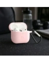 Silikonowe etui z karabińczykiem Bizon Case Headphone Silicone do Apple AirPods 3 jasnoróżowe