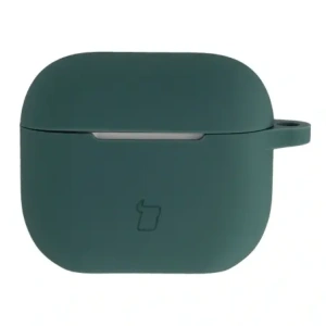 Silikonowe etui z karabińczykiem Bizon Case Headphone Silicone do Apple AirPods 3 ciemnozielone