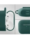 Silikonowe etui z karabińczykiem Bizon Case Headphone Silicone do Apple AirPods 3 ciemnozielone