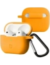 Silikonowe etui z karabińczykiem Bizon Case Headphone Silicone do Apple AirPods 3 marchewkowe