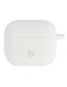 Silikonowe etui z karabińczykiem Bizon Case Headphone Silicone do Apple AirPods 3 białe