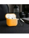 Silikonowe etui z karabińczykiem Bizon Case Headphone Silicone do Apple AirPods 3 marchewkowe