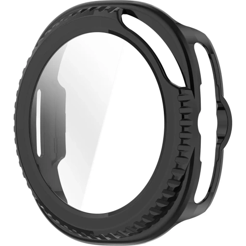 Etui ze szkłem do zegarka Bizon Case+Glass Watch do Samsung Galaxy Watch 8 Classic 46mm czarne