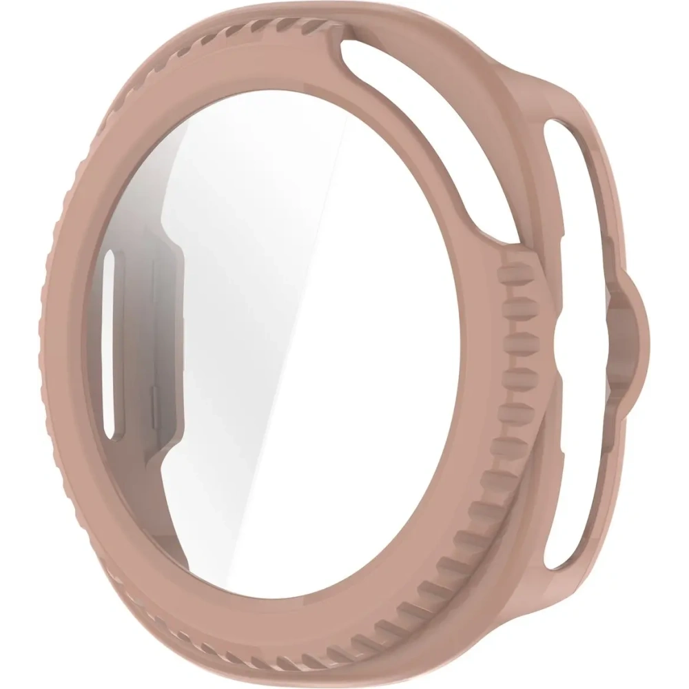 Etui ze szkłem do zegarka Bizon Case+Glass Watch do Samsung Galaxy Watch 8 Classic 46mm różowe