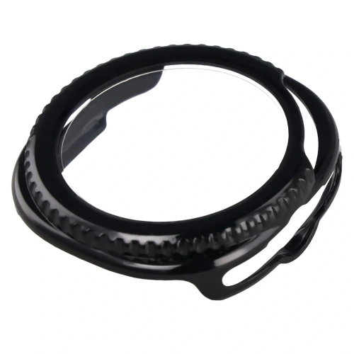 Etui ze szkłem do zegarka Bizon Case+Glass Watch do Samsung Galaxy Watch 8 Classic 46mm czarne