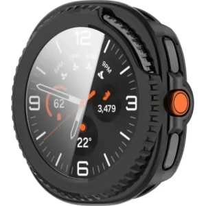 Etui ze szkłem do zegarka Bizon Case+Glass Watch do Samsung Galaxy Watch 8 Classic 46mm czarne