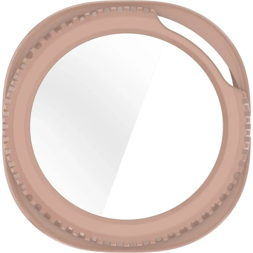 Etui ze szkłem do zegarka Bizon Case+Glass Watch do Samsung Galaxy Watch 8 Classic 46mm różowe