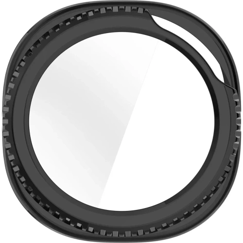 Etui ze szkłem do zegarka Bizon Case+Glass Watch do Samsung Galaxy Watch 8 Classic 46mm czarne