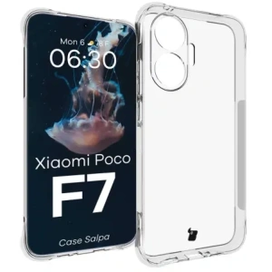 Elastyczne etui Bizon Case Salpa do Xiaomi POCO F7 przezroczyste