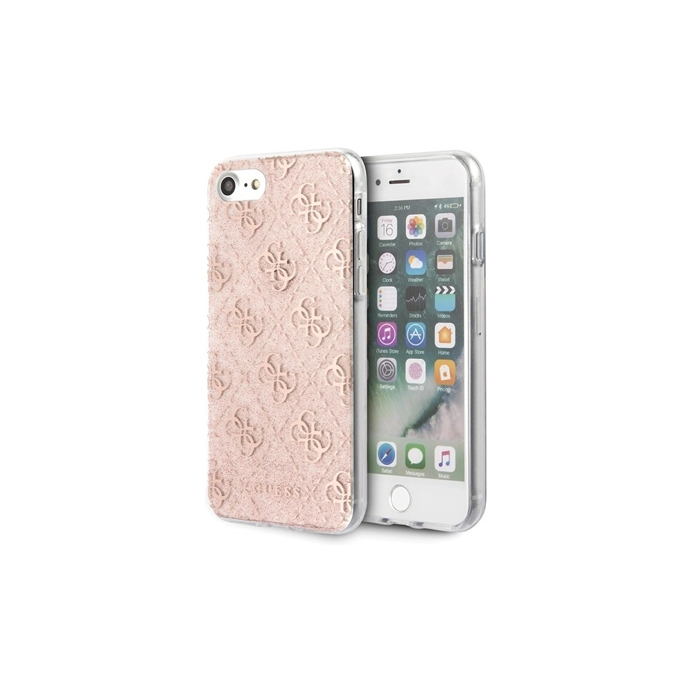 Wholesale Guess GUHCI8PCU4GLPI Apple iPhone SE 2022/SE 2020/8/7 pink hard case 4G Glitter - GUE526PNK - {ean13} - Hurt