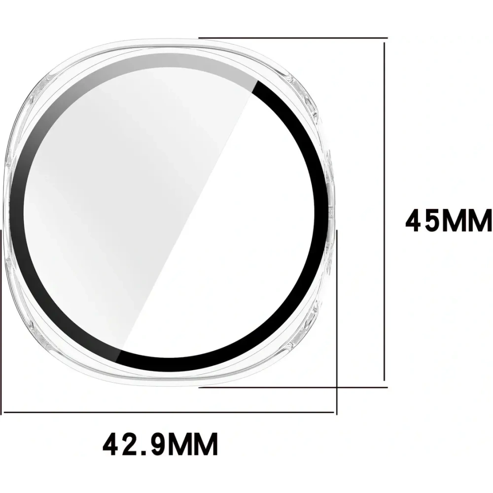 Etui ze szkłem do zegarka Bizon Case+Glass Watch do Samsung Galaxy Watch 8 40mm przeźroczyste