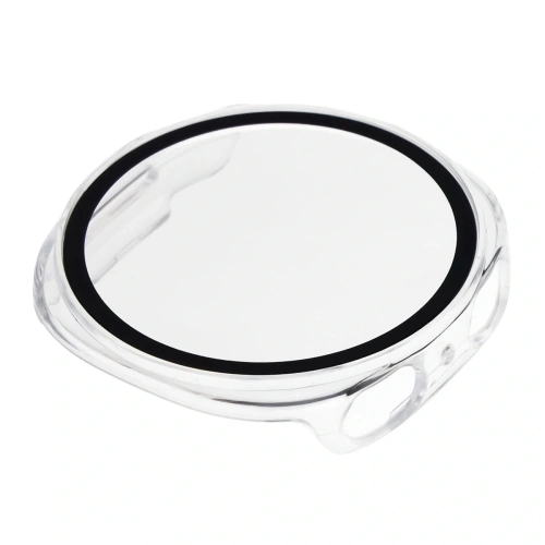 Etui ze szkłem do zegarka Bizon Case+Glass Watch do Samsung Galaxy Watch 8 40mm przeźroczyste