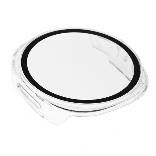 Etui ze szkłem do zegarka Bizon Case+Glass Watch do Samsung Galaxy Watch 8 40mm przeźroczyste