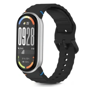 Pasek Tech-Protect Silicone Sport do Xiaomi Smart Band 8 / 9 / 10 / NFC Black