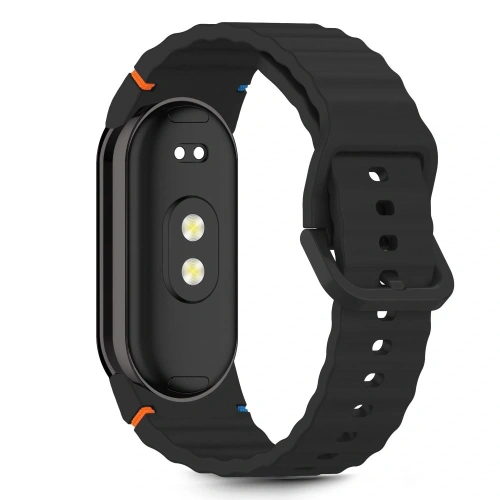 Pasek Tech-Protect Silicone Sport do Xiaomi Smart Band 8 / 9 / 10 / NFC Black