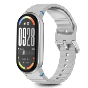 Pasek Tech-Protect Silicone Sport do Xiaomi Smart Band 8 / 9 / 10 / NFC Crayon Grey