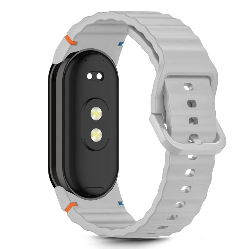 Pasek Tech-Protect Silicone Sport do Xiaomi Smart Band 8 / 9 / 10 / NFC Crayon Grey