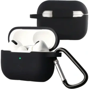 Silikonowe etui z karabińczykiem Bizon Case Headphone Silicone do Apple AirPods Pro 2 czarne