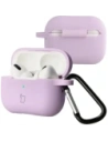 Silikonowe etui z karabińczykiem Bizon Case Headphone Silicone do Apple AirPods Pro 2 lawendowe
