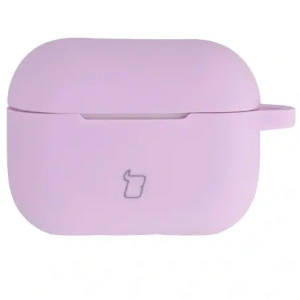Silikonowe etui z karabińczykiem Bizon Case Headphone Silicone do Apple AirPods Pro 2 lawendowe
