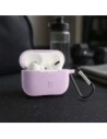 Silikonowe etui z karabińczykiem Bizon Case Headphone Silicone do Apple AirPods Pro 2 lawendowe