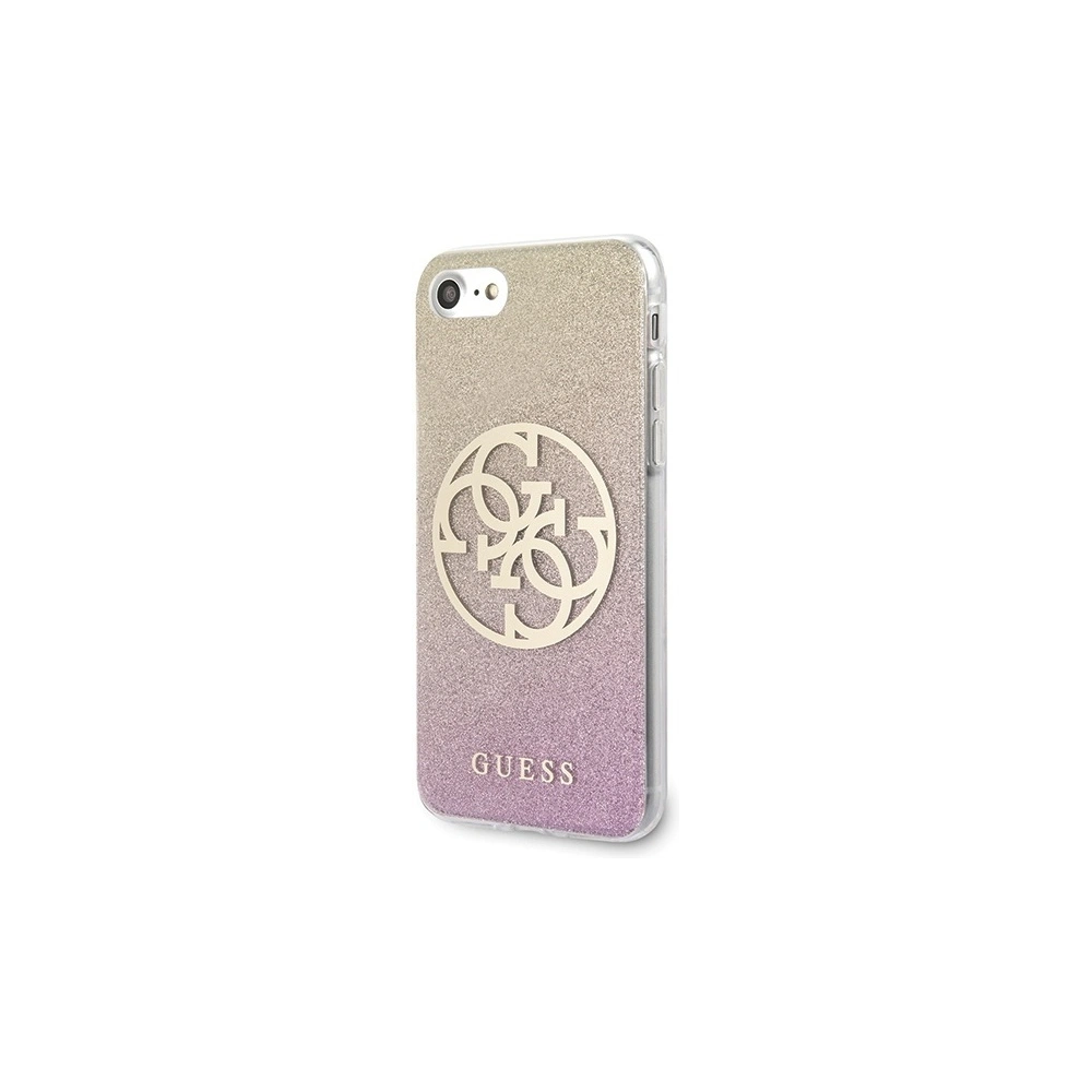 Hurtownia GSM - Etui Guess GUHCI8PCUGLPGG Apple iPhone SE 2022/SE 2020/8/7 rosa-gold/gold pink Hartschale Glitter Gradient 4G Circle Logo - GUE528RS - {ean13} - Hurt