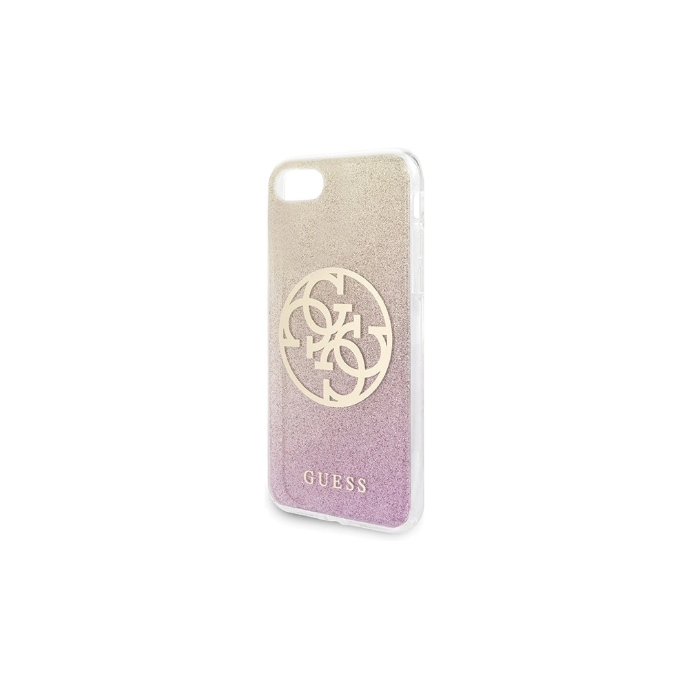 Hurtownia GSM - Etui Guess GUHCI8PCUGLPGG Apple iPhone SE 2022/SE 2020/8/7 rosa-gold/gold pink Hartschale Glitter Gradient 4G Circle Logo - GUE528RS - {ean13} - Hurt
