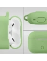 Silikonowe etui z karabińczykiem Bizon Case Headphone Silicone do Apple AirPods Pro 2 jasnozielone