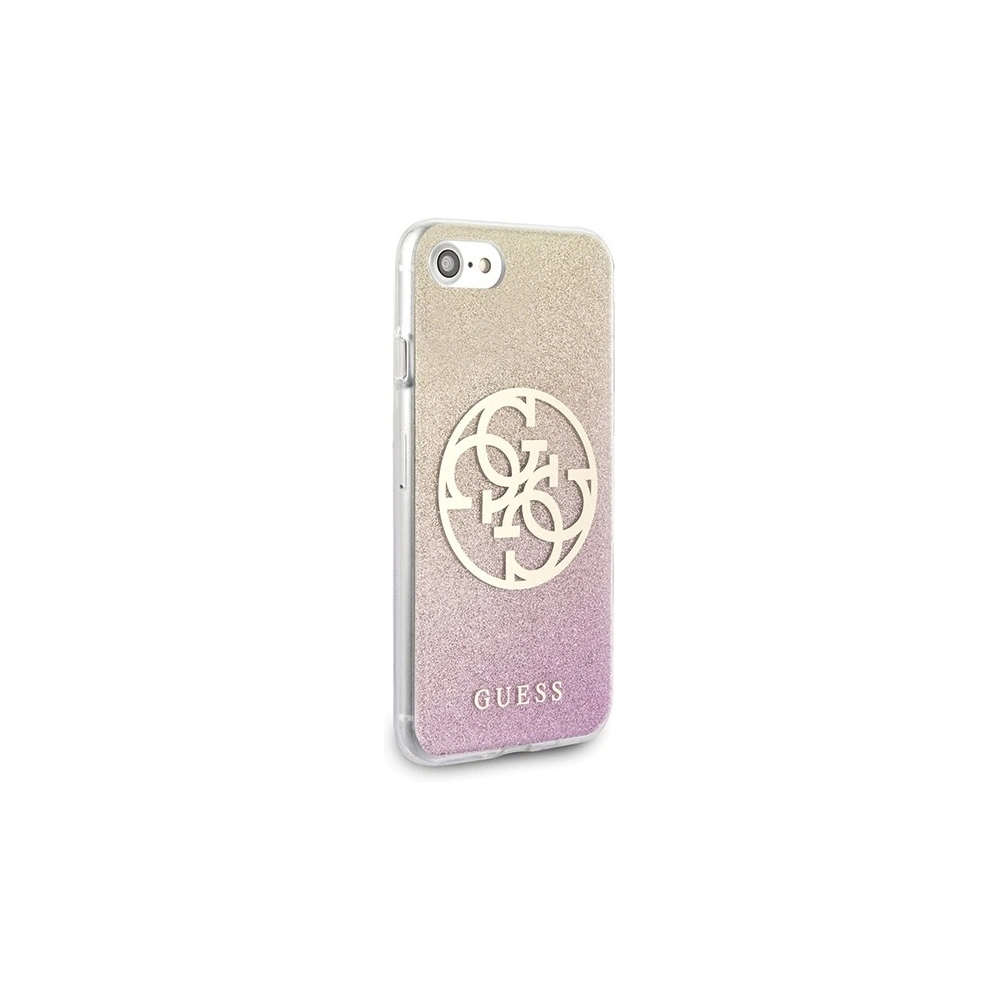 Hurtownia GSM - Etui Guess GUHCI8PCUGLPGG Apple iPhone SE 2022/SE 2020/8/7 rosa-gold/gold pink Hartschale Glitter Gradient 4G Circle Logo - GUE528RS - {ean13} - Hurt
