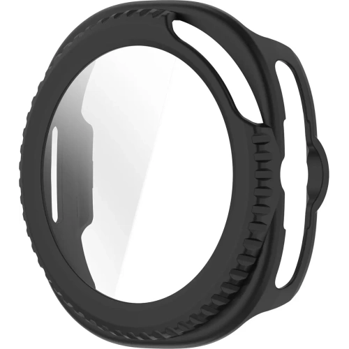 Etui ze szkłem do zegarka Bizon Case+Glass Watch do Samsung Galaxy Watch 8 Classic 46mm matowe czarne