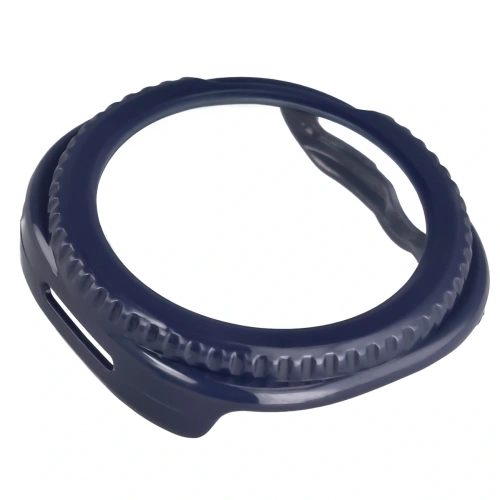 Etui ze szkłem do zegarka Bizon Case+Glass Watch do Samsung Galaxy Watch 8 Classic 46mm niebieskie