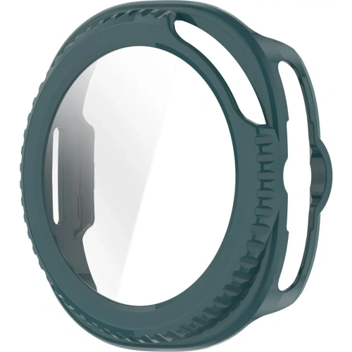 Etui ze szkłem do zegarka Bizon Case+Glass Watch do Samsung Galaxy Watch 8 Classic 46mm zielone