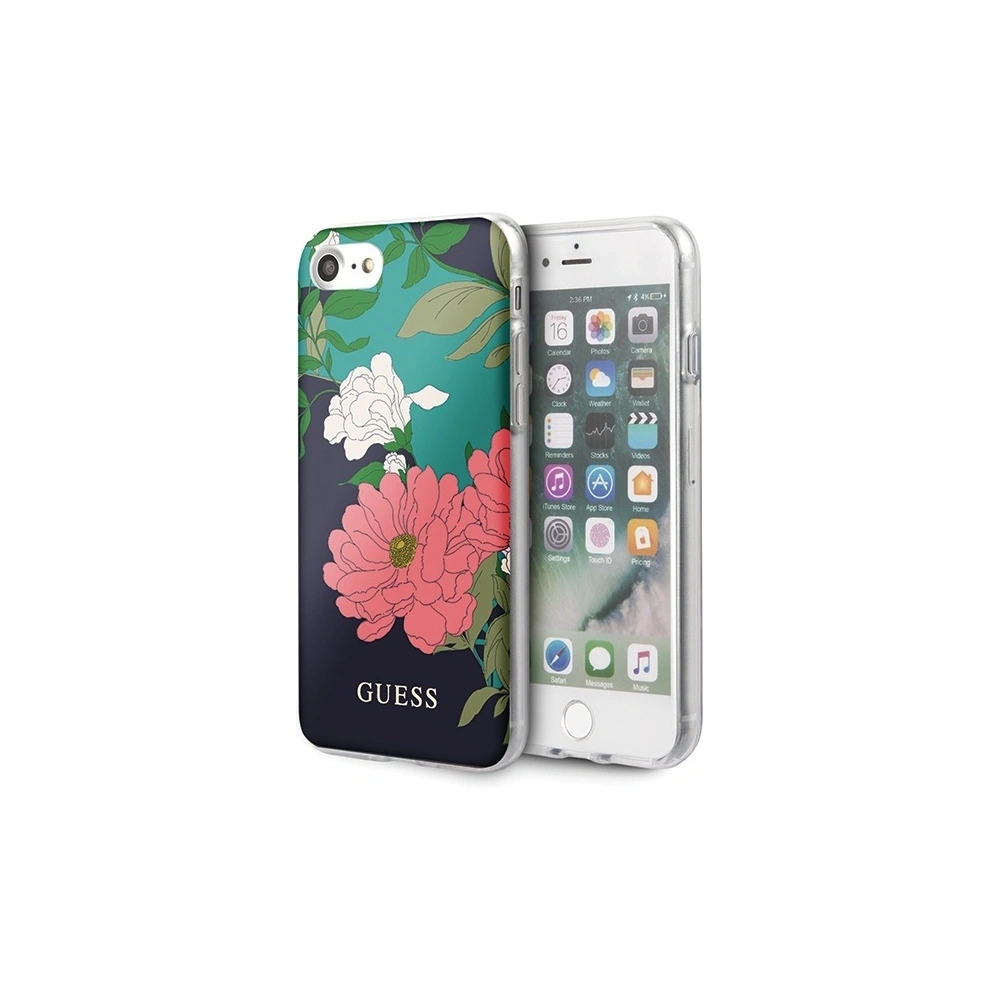 Hurtownia GSM - Etui Guess GUHCI8PCUTRFL01 Apple iPhone SE 2022/SE 2020/8/7 czarny/black N°1 Flower Collection Shiny - GUE529BLK - {ean13} - Hurt