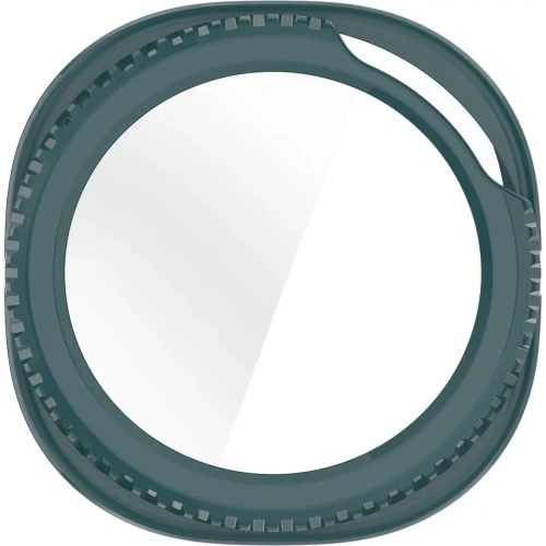 Etui ze szkłem do zegarka Bizon Case+Glass Watch do Samsung Galaxy Watch 8 Classic 46mm zielone