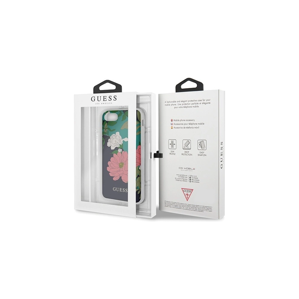 Hurtownia GSM - Etui Guess GUHCI8PCUTRFL01 Apple iPhone SE 2022/SE 2020/8/7 czarny/black N°1 Flower Collection Shiny - GUE529BLK - {ean13} - Hurt