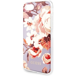 Hurtownia GSM - Etui Guess GUHCI8PCUTRFL02 Apple iPhone SE 2022/SE 2020/8/7 liliowy/lilac N°2 Flower Collection Shiny - GUE530LIC - {ean13} - Hurt