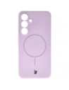 Silikonowe etui z pierścieniem magnetycznym Bizon Soft Case Magnetic do Samsung Galaxy S25+ Plus jasnofioletowe