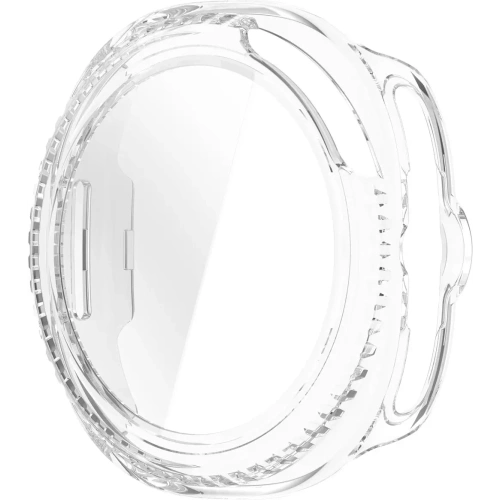 Etui ze szkłem do zegarka Bizon Case+Glass Watch do Samsung Galaxy Watch 8 Classic 46mm przezroczyste