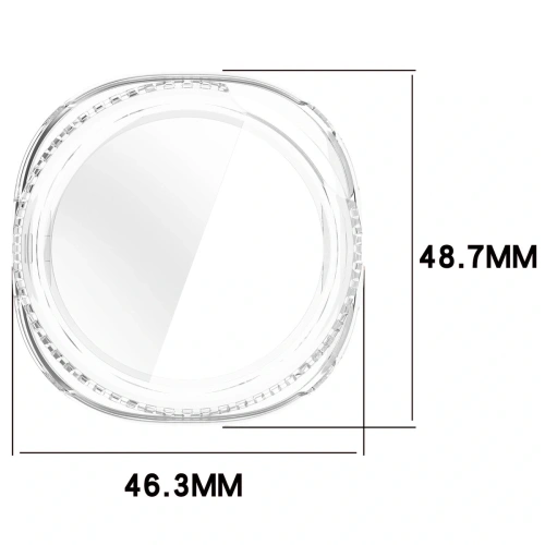 Etui ze szkłem do zegarka Bizon Case+Glass Watch do Samsung Galaxy Watch 8 Classic 46mm przezroczyste