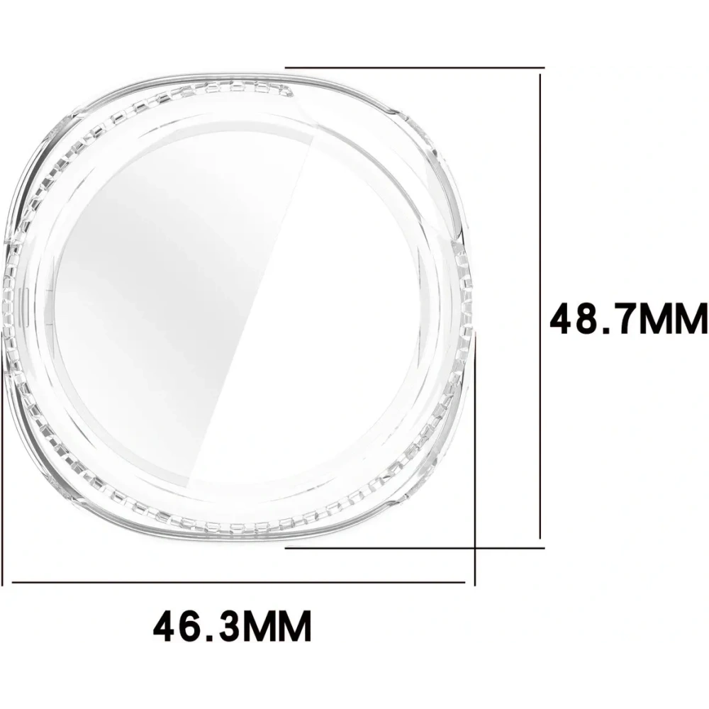 Etui ze szkłem do zegarka Bizon Case+Glass Watch do Samsung Galaxy Watch 8 Classic 46mm przezroczyste