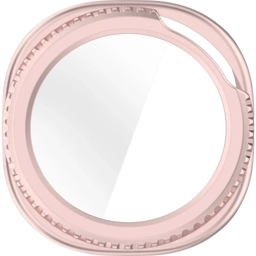 Etui ze szkłem do zegarka Bizon Case+Glass Watch do Samsung Galaxy Watch 8 Classic 46mm satynowo różowe