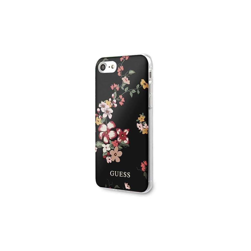 Hurtownia GSM - Etui Guess GUHCI8PCUTRFL04 Apple iPhone SE 2022/SE 2020/8/7 schwarz/black N°4 Flower Collection Shiny - GUE532BLK - {ean13} - Hurt