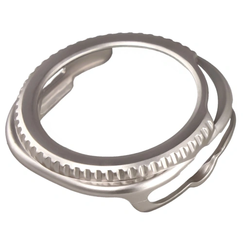 Etui ze szkłem do zegarka Bizon Case+Glass Watch do Samsung Galaxy Watch 8 Classic 46mm szampańskie