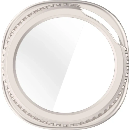 Etui ze szkłem do zegarka Bizon Case+Glass Watch do Samsung Galaxy Watch 8 Classic 46mm szampańskie